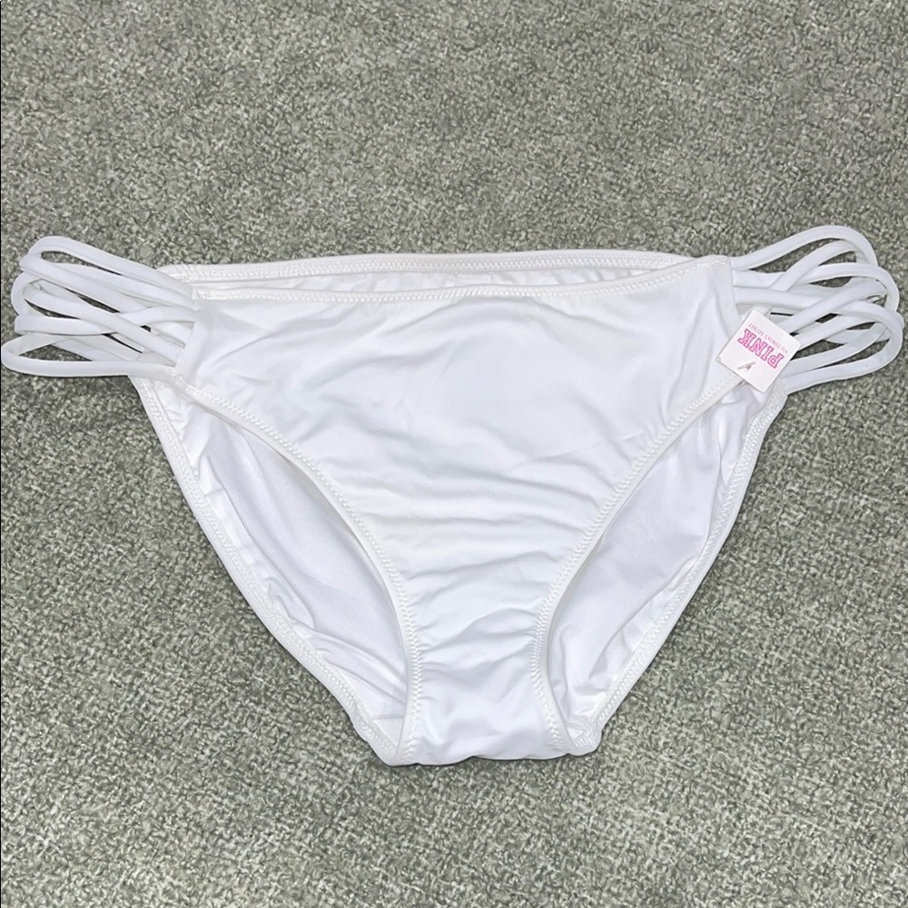 PINK Victoria's Secret White Strappy Bikini